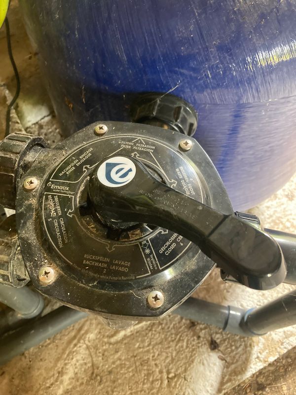 Pool filter selector: Rinse